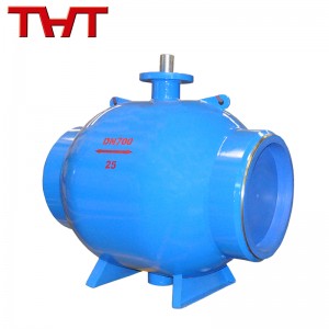 bare shaft carbon steel fixed ball welded ends ball valve