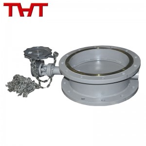 butterfly damper valve with chainwheel operation
