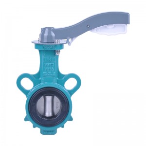 304 Disc Replaceable soft seat wafer butterfly valve DN50-DN150 Lever