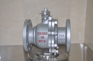 wcb tuang baja manual dioperasikeun flanged bal klep