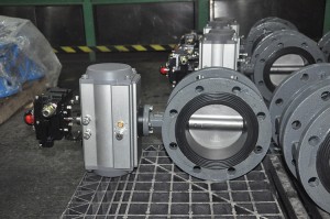 pneumatic flange center line butterfly valve