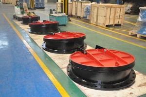 ductile iron round flap valve