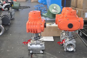 ss304 ss316 electric threaded end ball valve