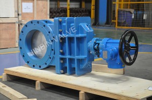 electric actuated PN16 flange connection knife gate valve