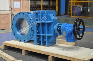 electric actuated PN16 flange connection knife gate valve