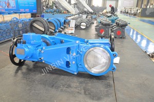 Electric actuated ductile iron V- port knife gate valve