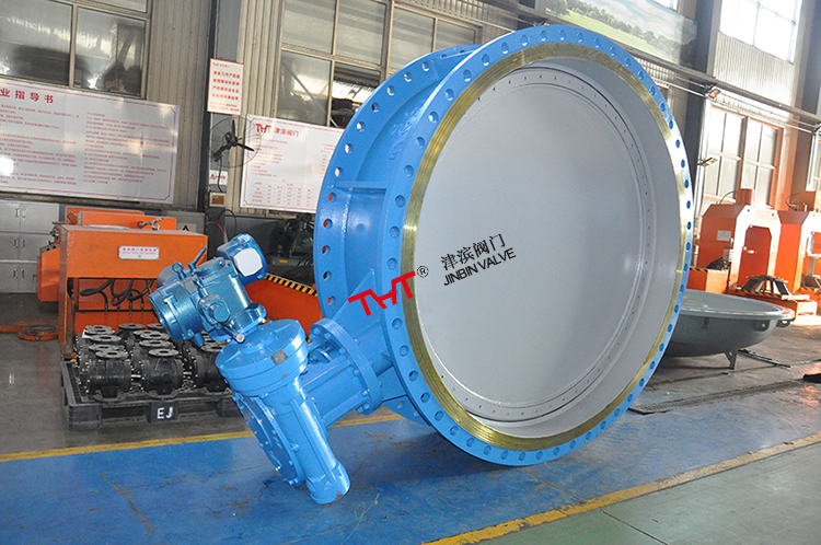 Dn2200 electric butterfly valve completed production