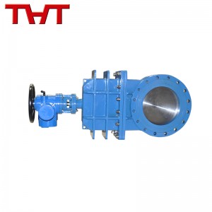 electric actuated PN16 flange connection knife gate valve