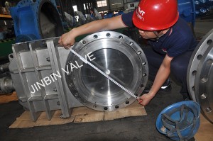 hand wheel operation PN16 flange connection SS304 knife gate valve