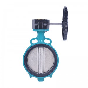 GGG40 Disc Replaceable soft seat wafer butterfly valve DN50-DN300 Gearbox