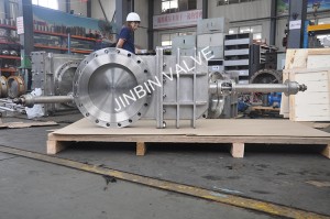 የእጅ ጎማ ክወና PN16 flange ግንኙነት SS304 ቢላዋ በር ቫልቭ