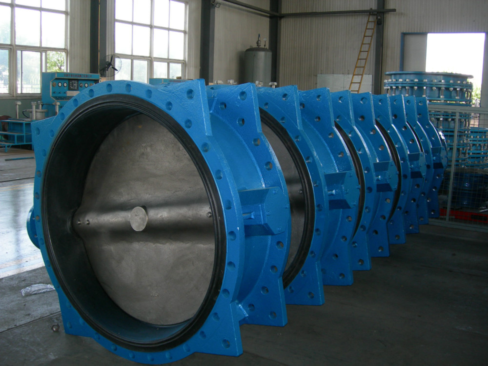 ductile iron butterfly valve-double flange valve