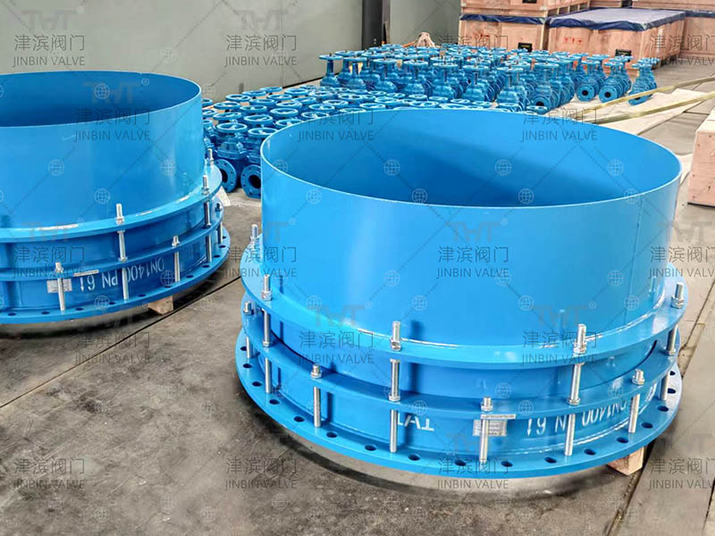 DN1400 Electric three way butterfly valve expansion joint 3