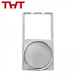 Large diameter stainless steel flanged penstock gate