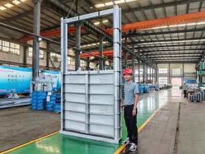 ประตูท่อส่งน้ำแบบหน้าแปลนสแตนเลสขนาดเส้นผ่านศูนย์กลางขนาดใหญ่