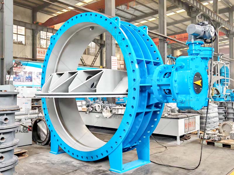 DN2600 electric butterfly valve passed workshop testing