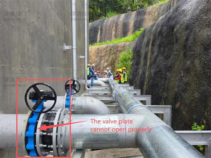 Installation site of the butterfly valve