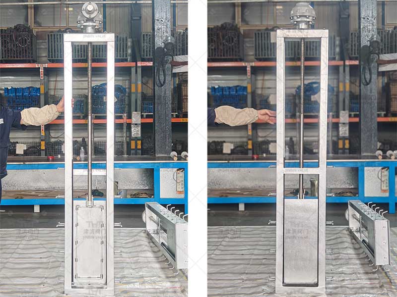 Manual carbon cteel channel penstocks shipped to Singapore