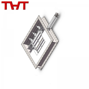 Válvula de compuerta revestida refractaria rectangular de alta temperatura