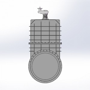 DN1200 Засувка ножова з прямозубою шестернею ss316L