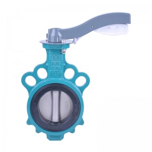 304 Disc Replaceable soft seat wafer butterfly valve DN50-DN150 Lever