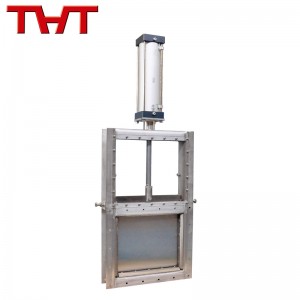 Pneumatic slide gate valve with anti-dust cover