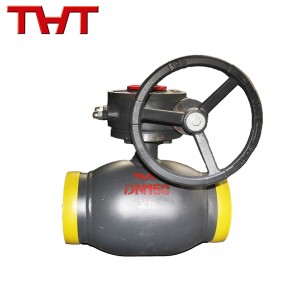 Worm gear welded ball valve