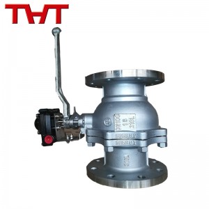Limit handle stainless steel flange ball valve