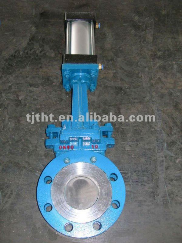 flanged knife gate valve pneumatic actuator