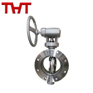 DN200 ສະແຕນເລດ eccentric flanged butterfly valve ໂຮງງານຜະລິດ