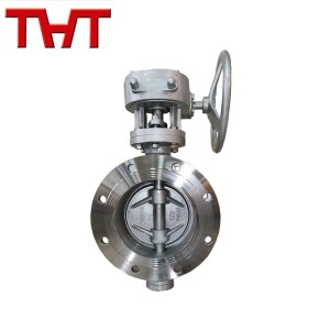 DN200 ສະແຕນເລດ eccentric flanged butterfly valve ໂຮງງານຜະລິດ