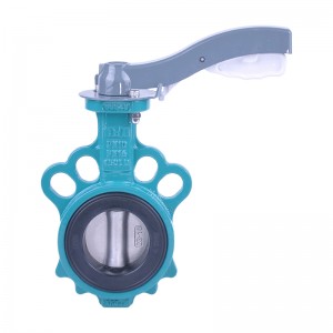 304 Disc Replaceable soft seat wafer butterfly valve DN50-DN150 Lever