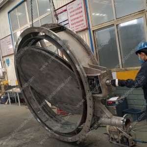 High temperature flue gas cement guillotine dampers
