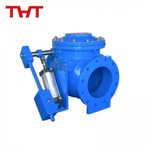 AWWA Pneumatic swing check valve nga adunay air cushioned cylinder