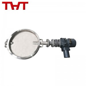 electric Stainless steel high temperature butterfly damper valve