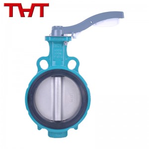 304 Disc Replaceable soft seat wafer butterfly valve DN50-DN150 Lever