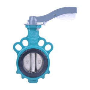 GGG40 Disc Replaceable soft seat wafer butterfly valve DN50-DN150 Lever