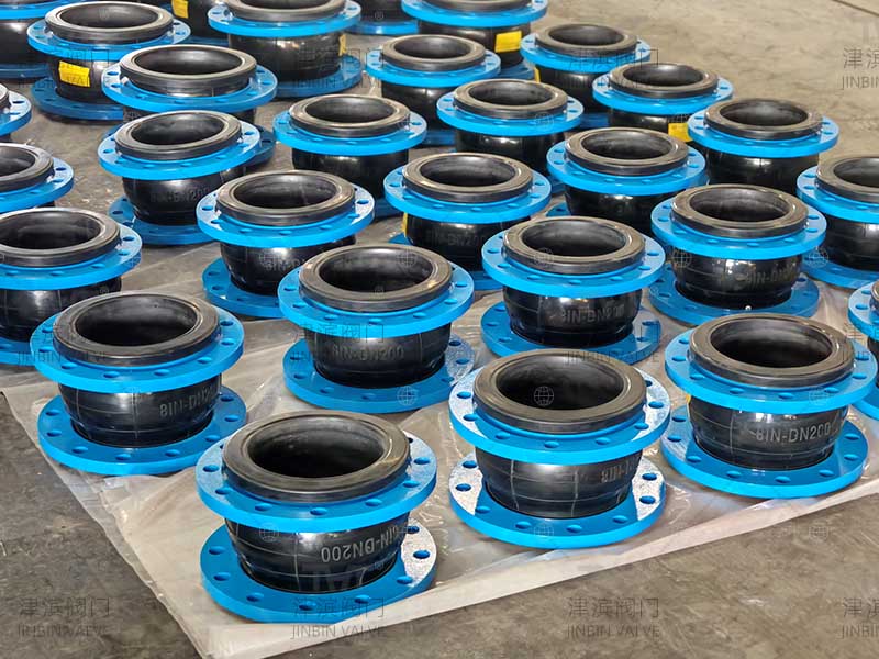 Application of flanged rubber expansion joints