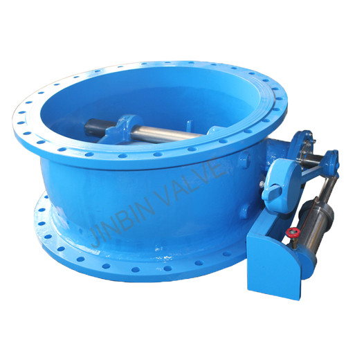 Factory made hot-sale Worm Gear Butterfly Valve - butterfly type tilting disc flange check valve with oil cylinder – Jinbin Valve