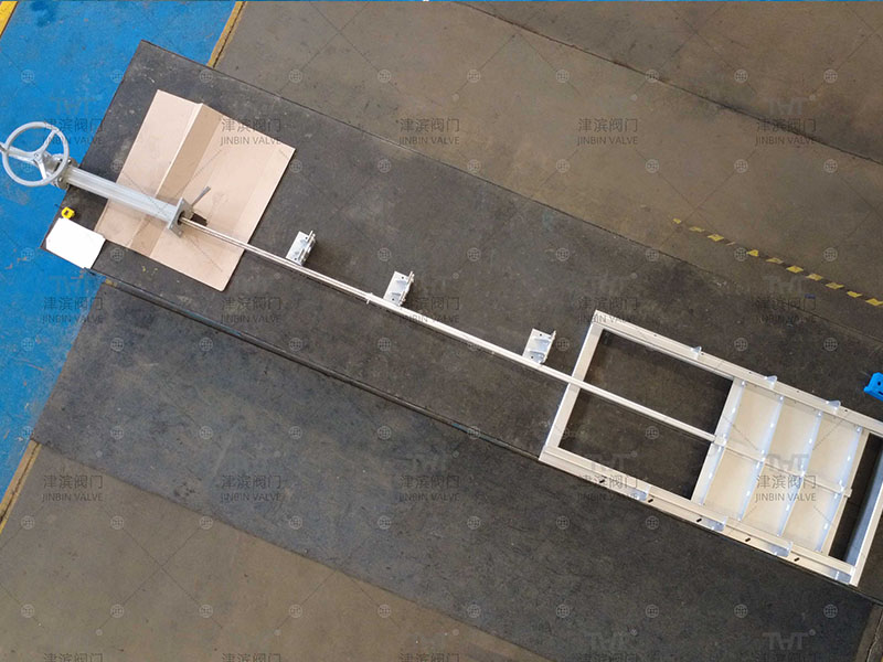 3.4 meter long extension rod stem wall penstock gate will be shipped soon