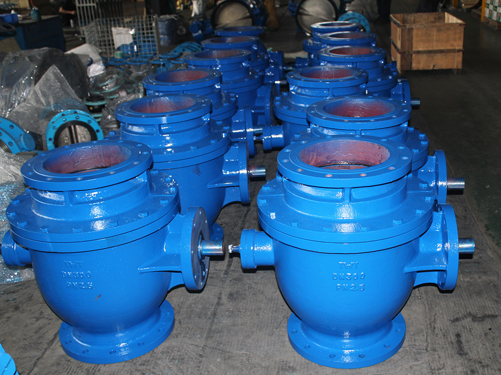 Pneumatic actuated flanged ball valve