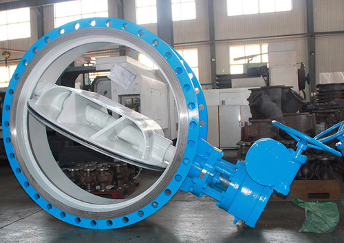 Double offset Butterfly valve with rubber seat