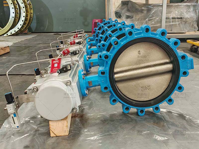 The pneumatic lug butterfly valve has been dispatched