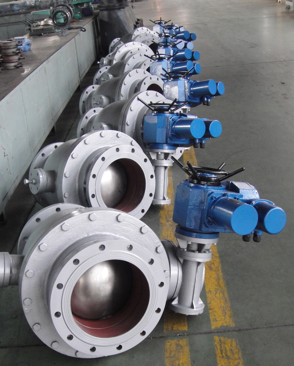 Ang electric discharge ash flange ball valve