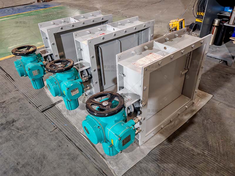 Custom rectangular electric air damper valve will be shipped soon