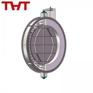 Válvula de compuerta revestida refractaria redonda de alta temperatura
