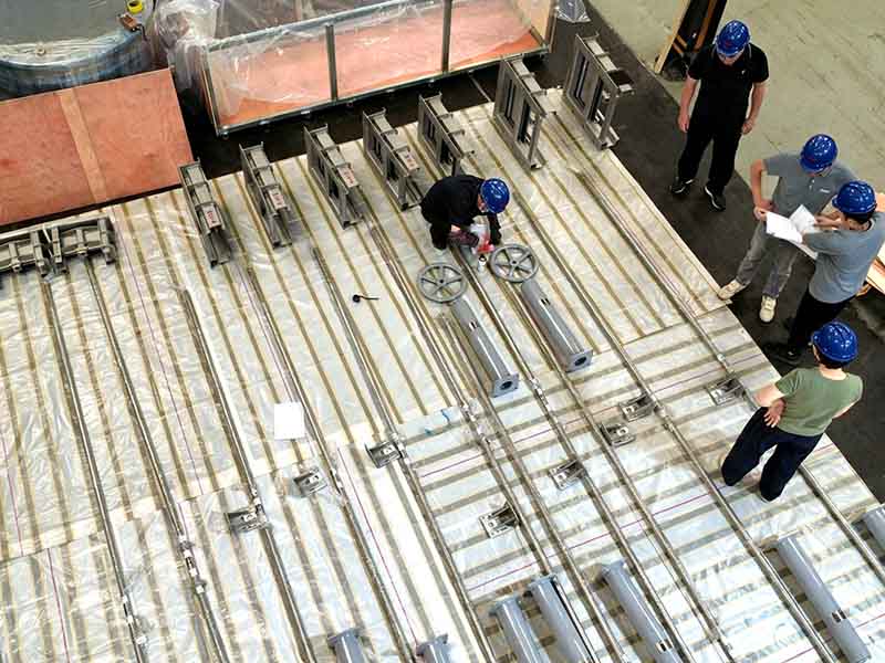 Extended stem stainless steel 304L penstock gates shipped in bulk