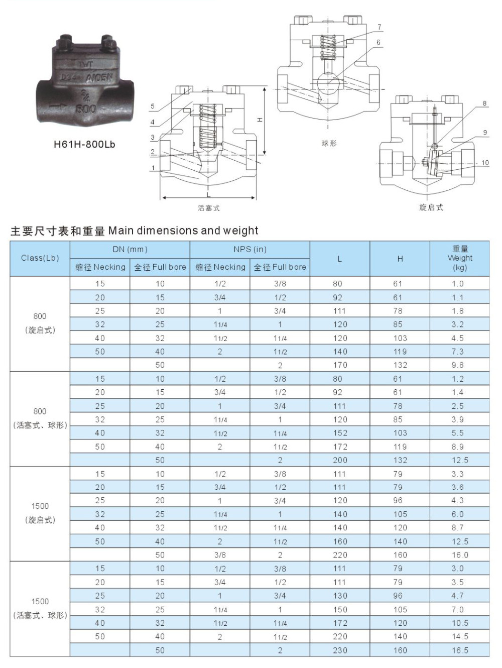 socket welded forged check valve