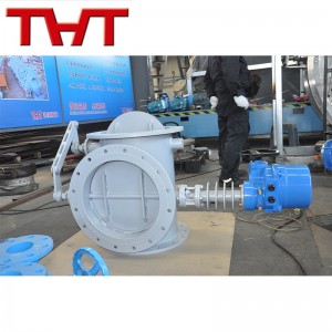 DN400 China electric carbon steel three way damper valve