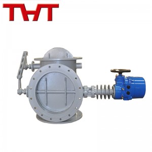 DN400 China electric carbon steel three way damper valve